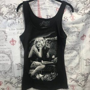 Ride or Die Chick ROD Marilyn Monroe womens tank top NWT DGA